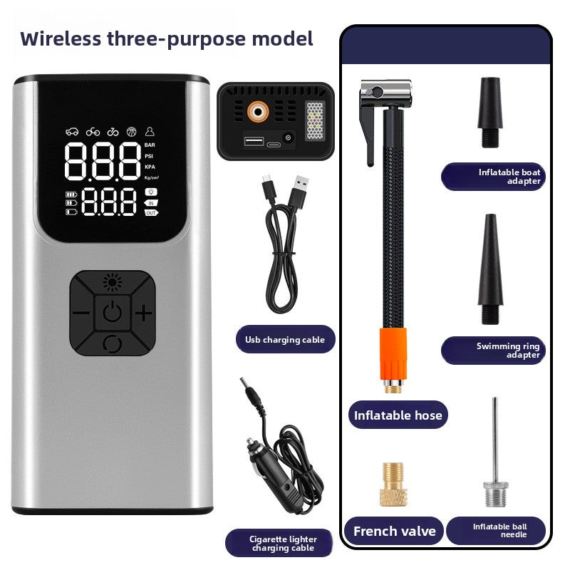 Portable Digital Car Tyre Inflator – Wireless Charging & Power Bank - BsBuy