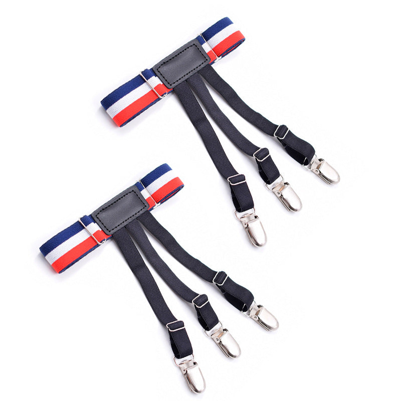 Adjustable Shirt Garter & Anti-Slip Clips | Men & Women | 6-Clip Set - BsBuy