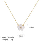 Natural Pearl Necklace Stainless Steel Layered Chain Heart Clasp Shell Pendant
