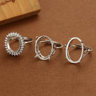 Silver-Plated Floral Adjustable Ring – Crystal Flower Statement Ring - BsBuy