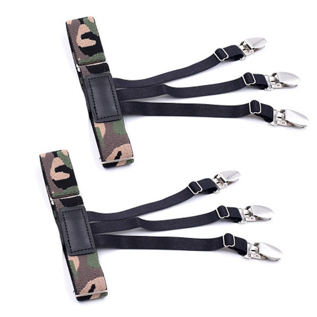 Adjustable Shirt Garter & Anti-Slip Clips | Men & Women | 6-Clip Set - BsBuy