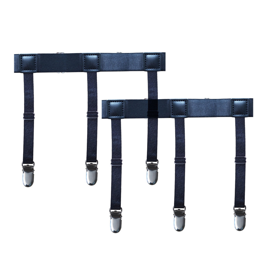 Adjustable Shirt Garter & Anti-Slip Clips | Men & Women | 6-Clip Set - BsBuy
