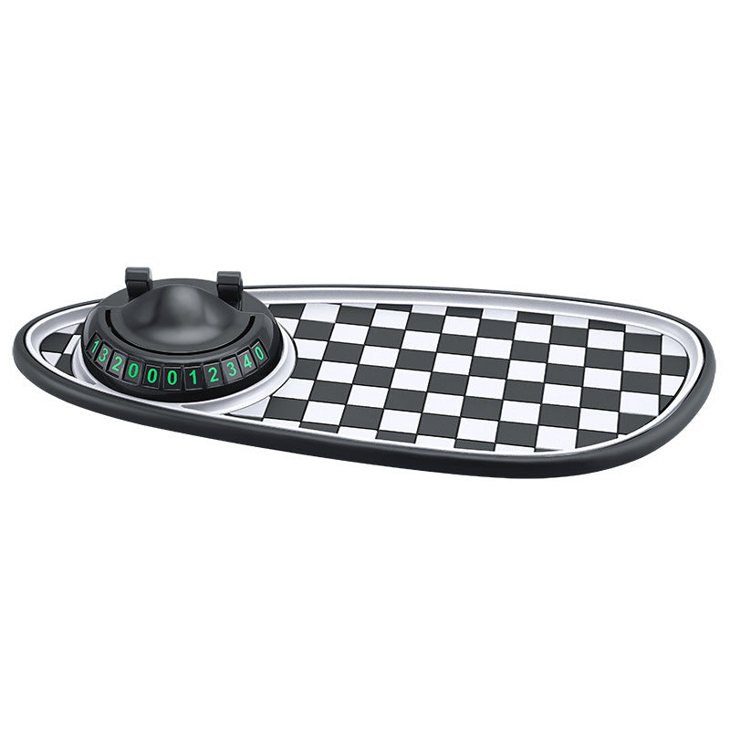 Multifunctional Car Phone Holder & Anti-Slip Mat – 3-in-1 with Parking Number Plate Holder | PVC | 3 Colours - BsBuy