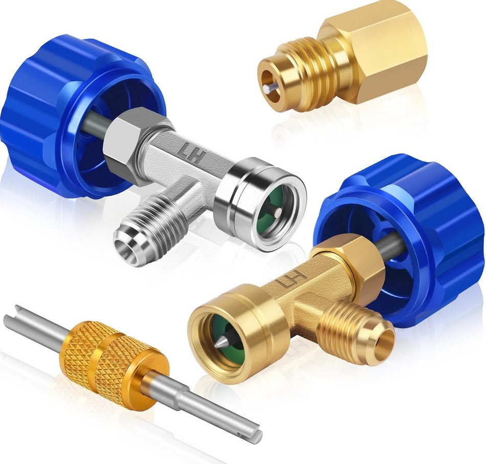 BsBuy Automotive AC Refrigerant Quick Connector Tool Kit | R1234yf Compatible | All-Copper