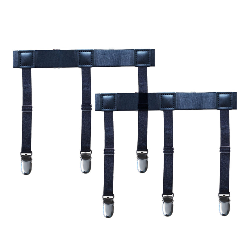 Adjustable Shirt Garter & Anti-Slip Clips | Men & Women | 6-Clip Set - BsBuy