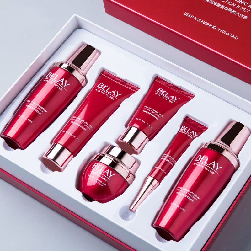 Pomegranate & Hyaluronic Acid Facial Care 6-Piece Set — Brighten, Hydrate & Glow