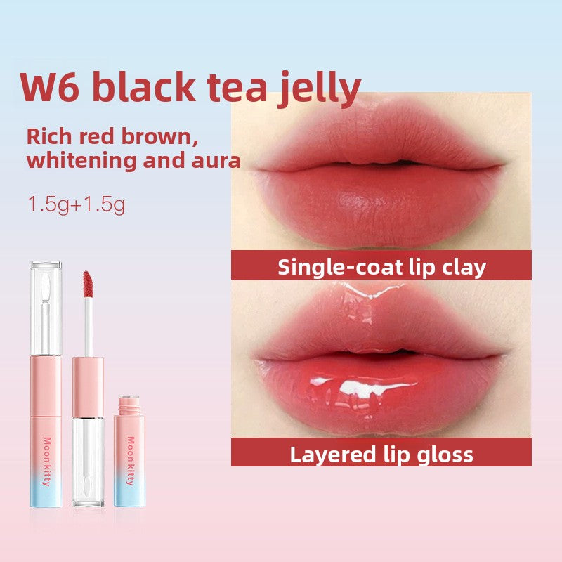 Dual-ended lip gloss with mirror-like shine and non-transfer formula - BsBuy