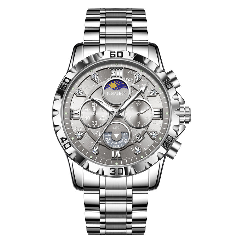 Swiss Brand Men's Automatic Quartz Watch Waterproof Luminous Calendar