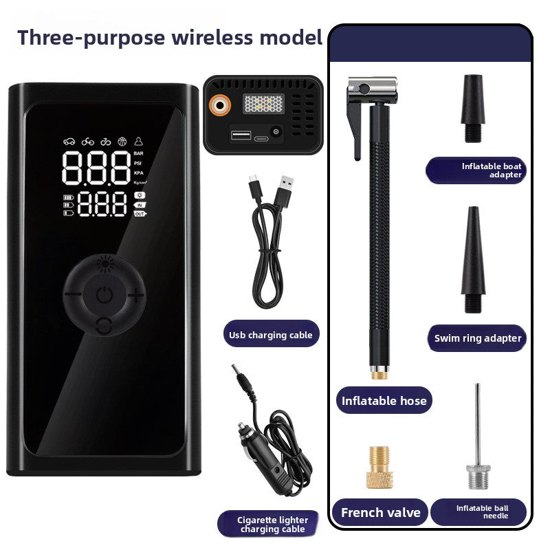 Portable Digital Car Tyre Inflator – Wireless Charging & Power Bank - BsBuy