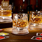 Crystal Base Rotating Whiskey Glass - BsBuy