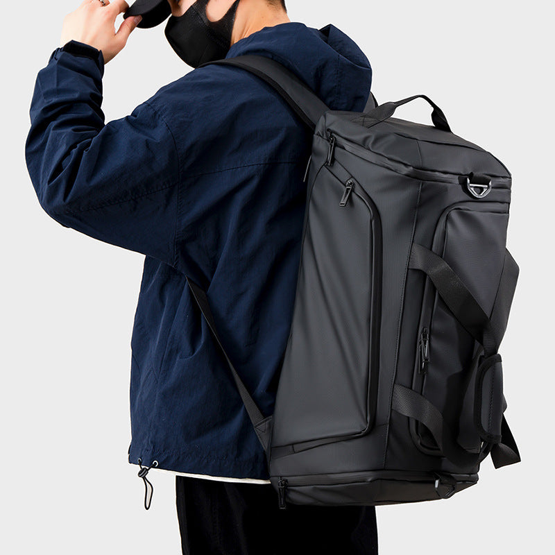 Men’s Multifunctional Travel & Gym Bag – Dry/Wet Separation Crossbody Backpack - BsBuy