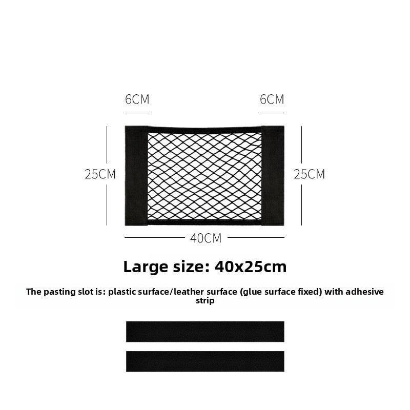Car Trunk Storage Net Bag with Velcro - BsBuy
