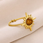 Bohemian Sun Star Adjustable Stainless Steel Ring - BsBuy