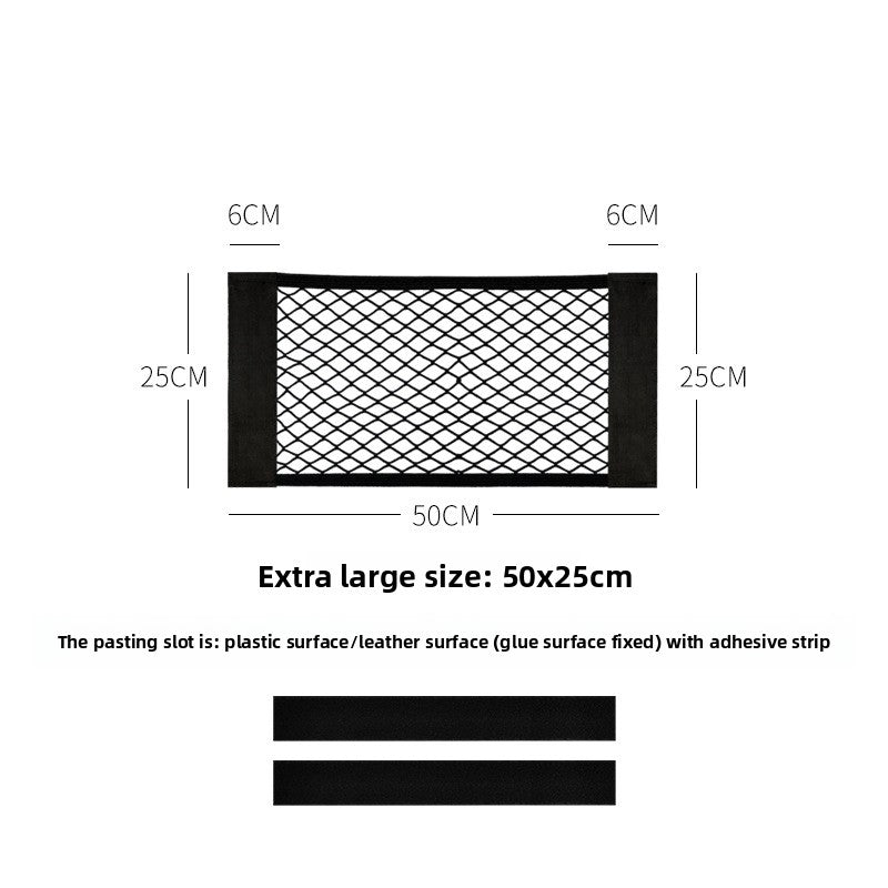 Car Trunk Storage Net Bag with Velcro - BsBuy