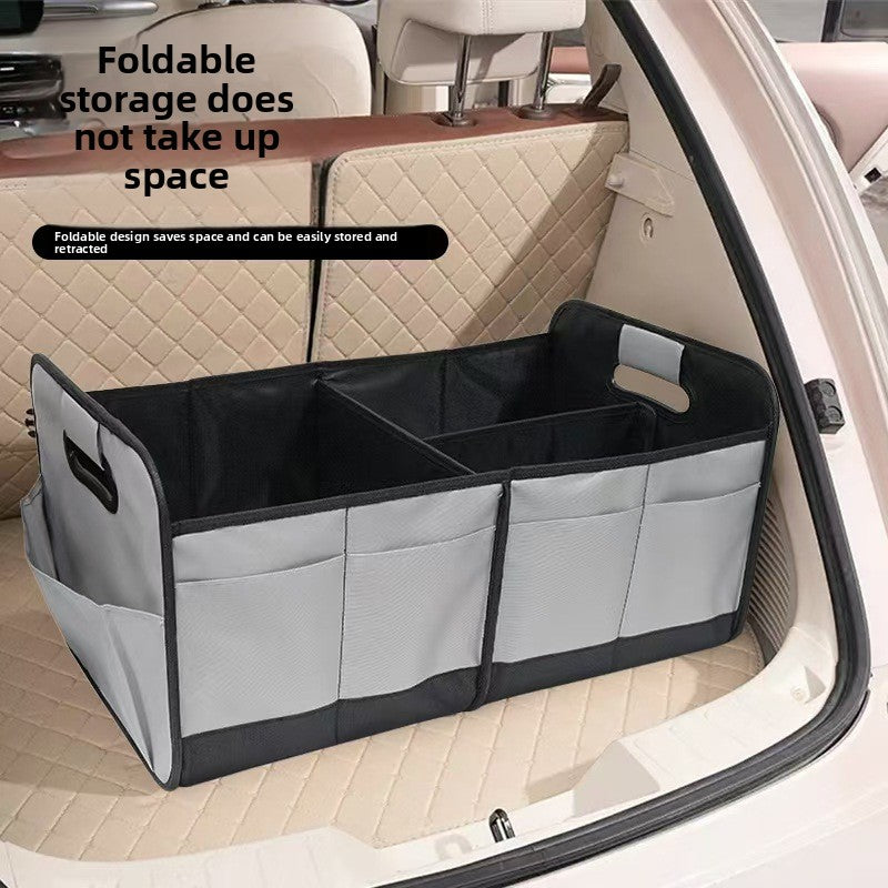 Foldable Oxford Cloth Car Boot Organiser – 60–70L Large Capacity Storage Box | 5 Colours - BsBuy