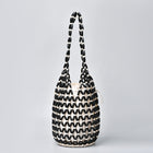 Women's Woven Bucket Bag – Hollow Wooden Bead Shoulder Bag - BsBuy