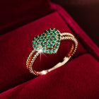 Heart-Shaped Zircon Ring | Gold, Silver & Gunmetal | 12 Colours | Sizes 6–9 - BsBuy