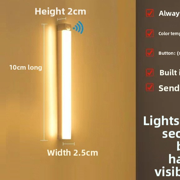 Rechargeable LED Cabinet Light – Motion Sensor Under-Cabinet Strip Light - BsBuy