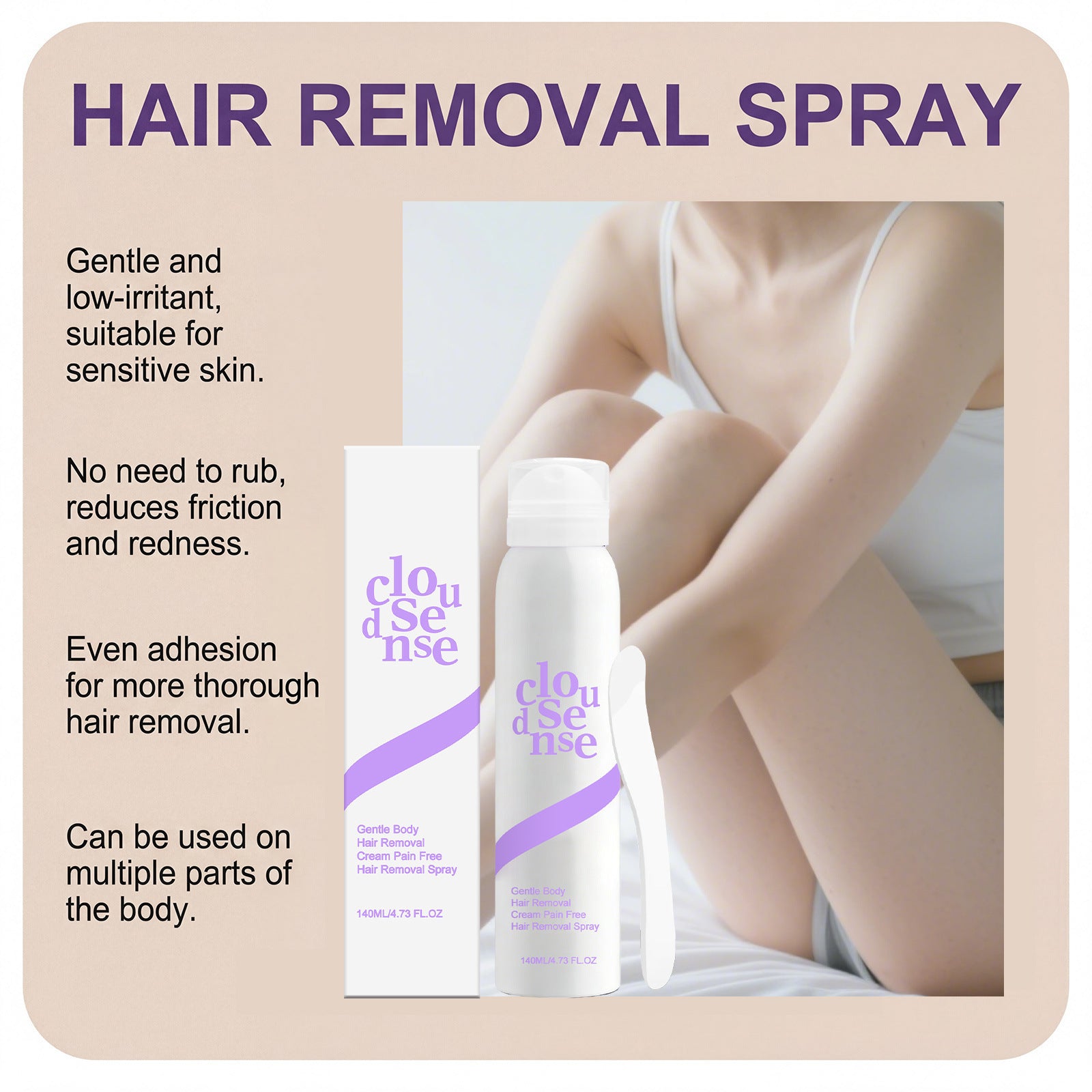Gentle Hair Removal Body Spray – Smooth & Refreshing Depilatory Mist - BsBuy