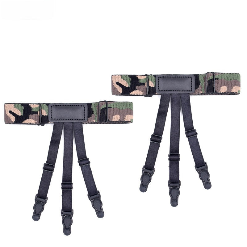 Adjustable Shirt Garter & Anti-Slip Clips | Men & Women | 6-Clip Set - BsBuy