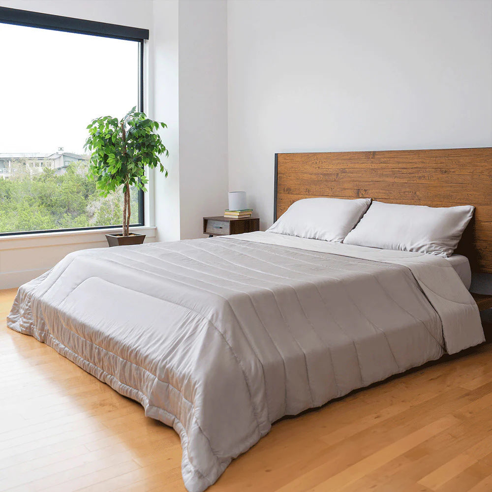 Bamboo Fibre Cooling Quilt | Breathable Summer Duvet | 7 Colours & 3 Sizes - BsBuy