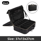 Portable Multi-Layer Cosmetic & Tool Organiser Bag – PVC Leather Travel Beauty Case | Pink & Black