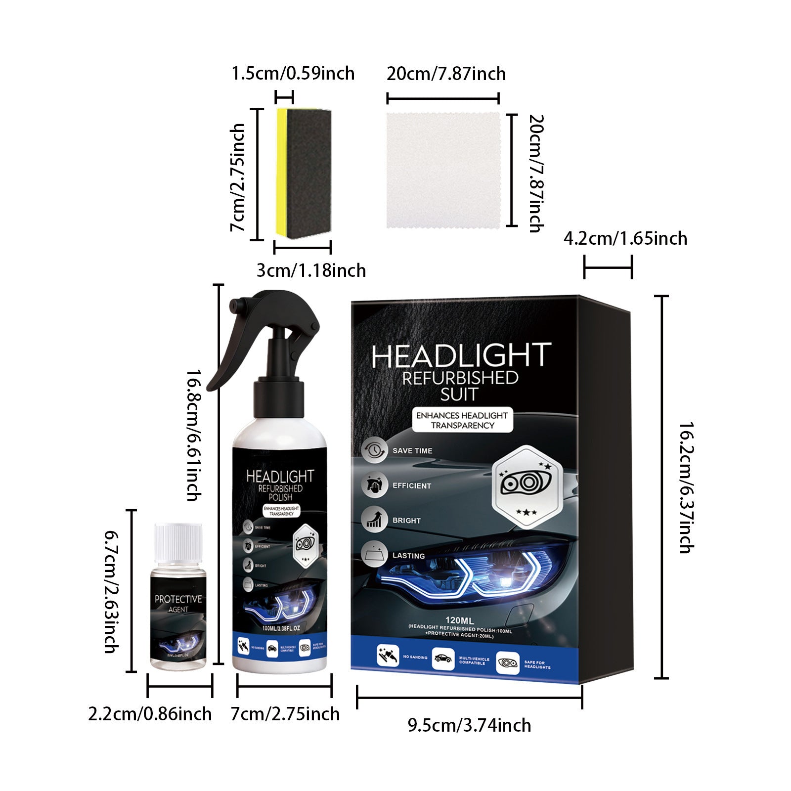 Car Headlight Refurbishment and Repair Fluid - BsBuy
