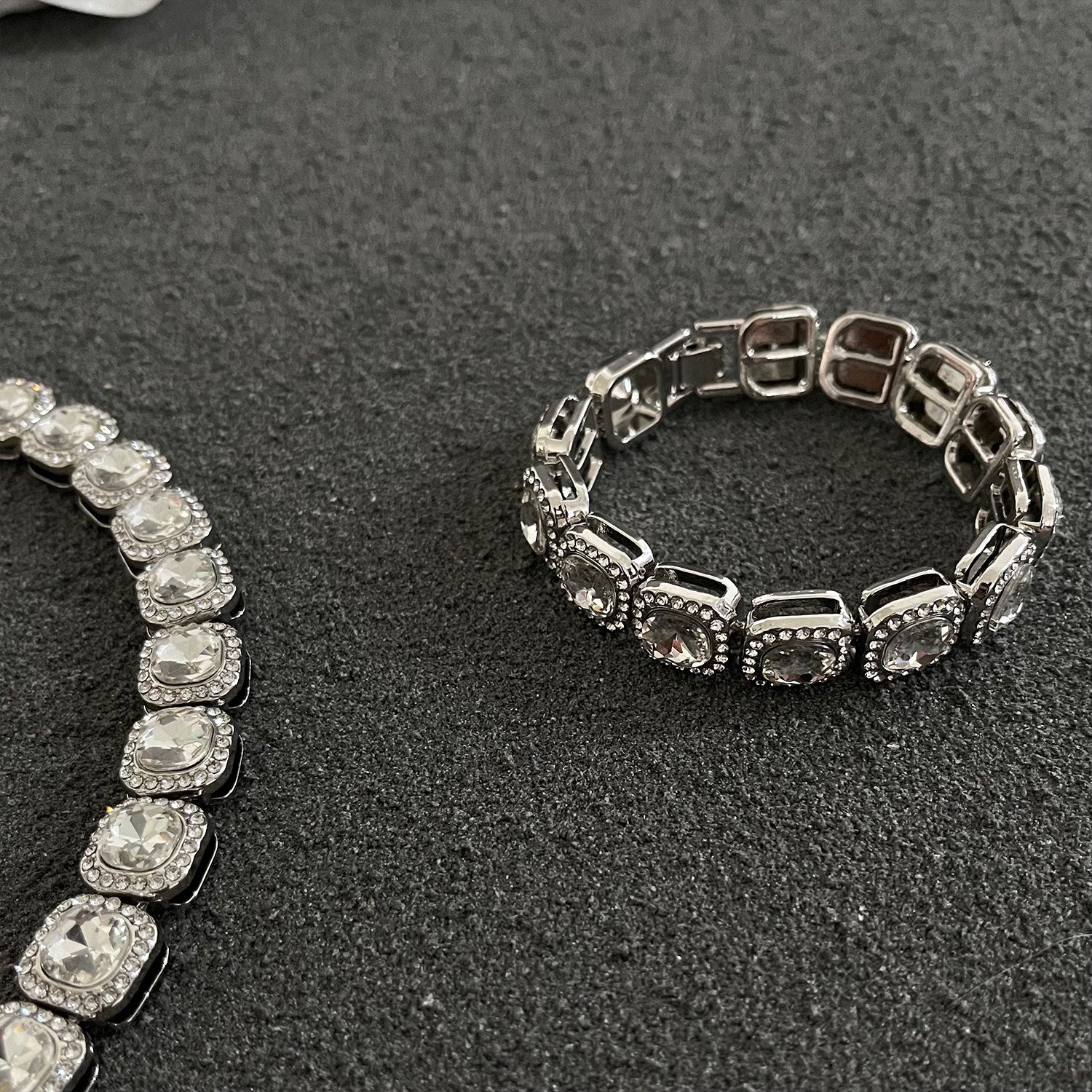 Hip-Hop Street Rap Ice Sugar Full Diamond-Encrusted Bracelet Trendy Brand Personalized Internet Celebrity Unisex Bracelet Jewelry