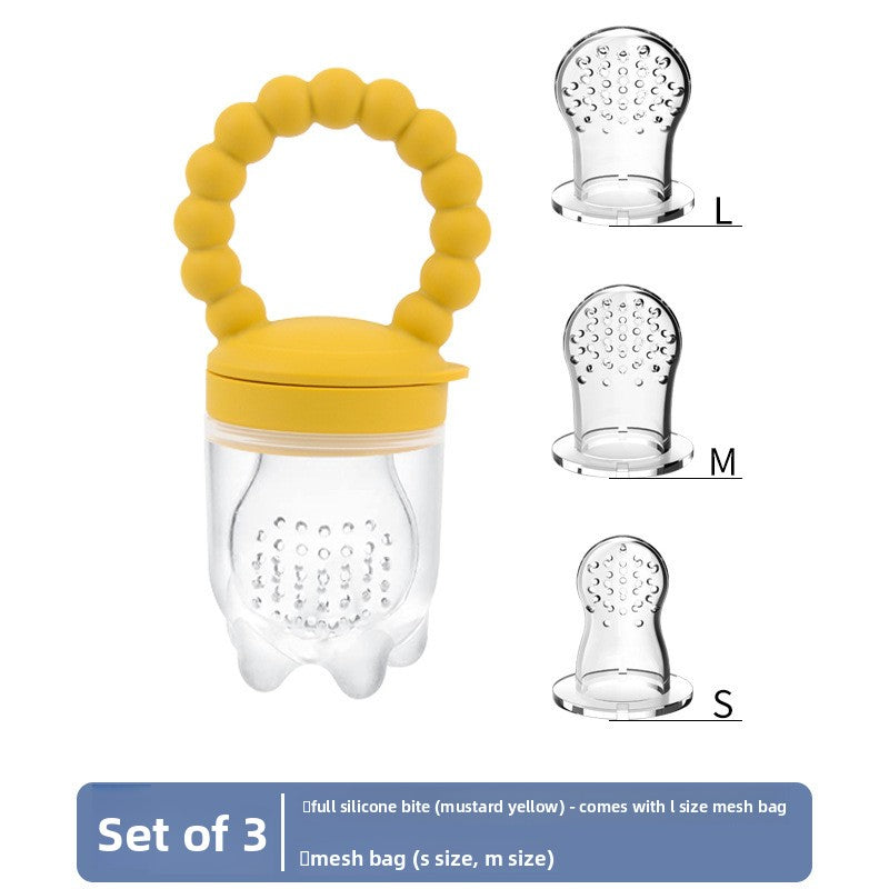 Baby Silicone Fruit Feeder & Teething Pacifier — Safe Food-Grade Soother for 0–3 Years - BsBuy