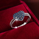Heart-Shaped Zircon Ring | Gold, Silver & Gunmetal | 12 Colours | Sizes 6–9 - BsBuy