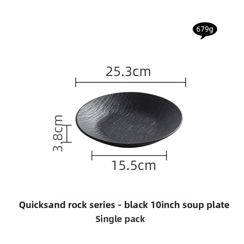 Black and White Ceramic Dishes, Dishes, Home Eating Bowls, Soup Bowls, Fish Plates