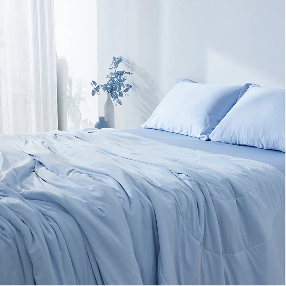 Bamboo Fibre Cooling Quilt | Breathable Summer Duvet | 7 Colours & 3 Sizes - BsBuy