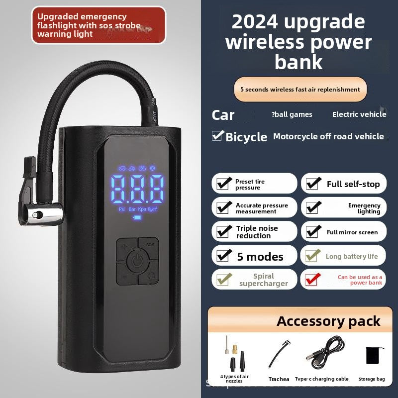 Portable Tyre Inflator | Digital Air Pump for Cars, EVs & Motorcycles - BsBuy