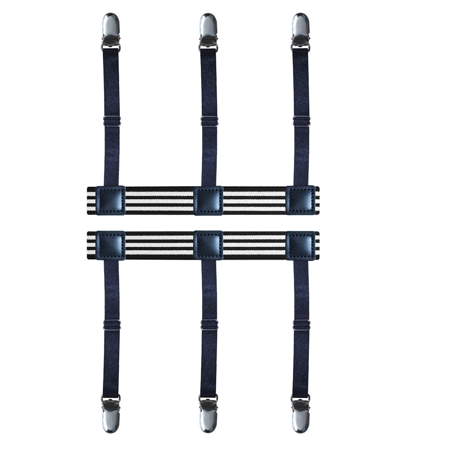 Adjustable Shirt Garter & Anti-Slip Clips | Men & Women | 6-Clip Set - BsBuy