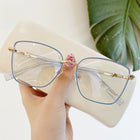 Retro Metal Anti-Blue Light Glasses – Butterfly Frame Screen Eyewear in Five Statement Colourways - BsBuy