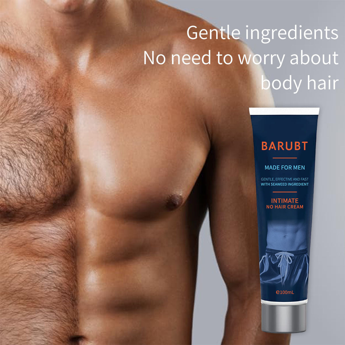 Men’s Depilatory Gel – Gentle Body Hair Removal Cream - BsBuy