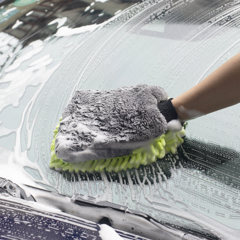 Microfiber Car Wash Gloves with Chenille Coral Texture - BsBuy