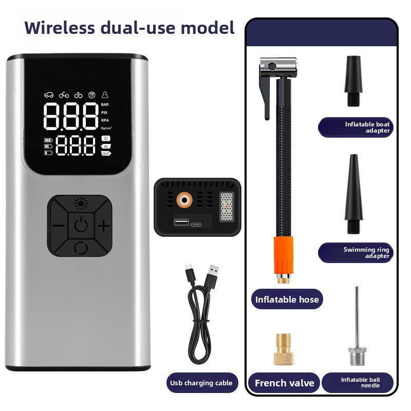 Portable Digital Car Tyre Inflator – Wireless Charging & Power Bank - BsBuy
