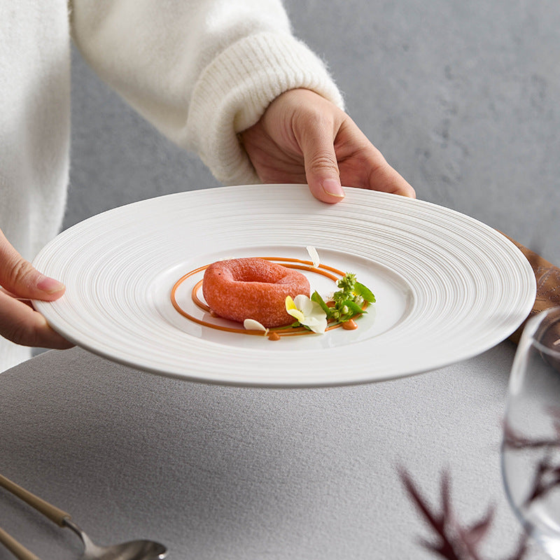 Brushed Ceramic Western Dinner Plate