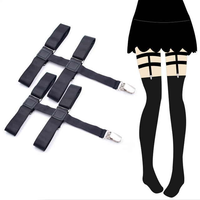Adjustable Shirt Garter & Anti-Slip Clips | Men & Women | 6-Clip Set - BsBuy