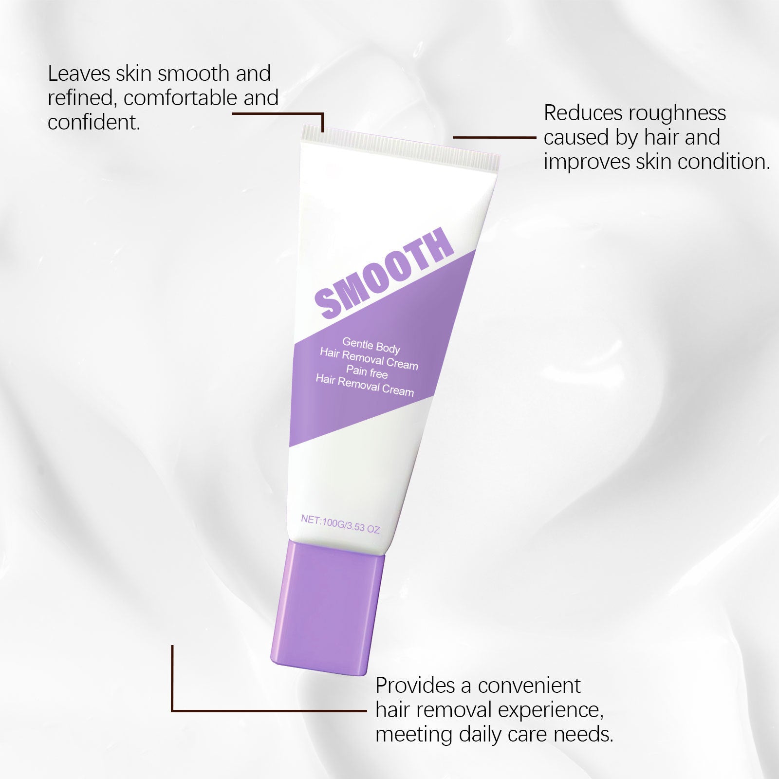 Gentle Hair Removal Cream – Sensitive Skin Depilatory with Spatula - BsBuy
