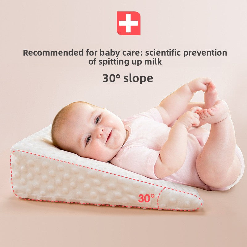 Baby Anti-Spitting Slope Pillow – Infant Reflux & Regurgitation Support Cushion | 0–6 Years | 6 Colours - BsBuy